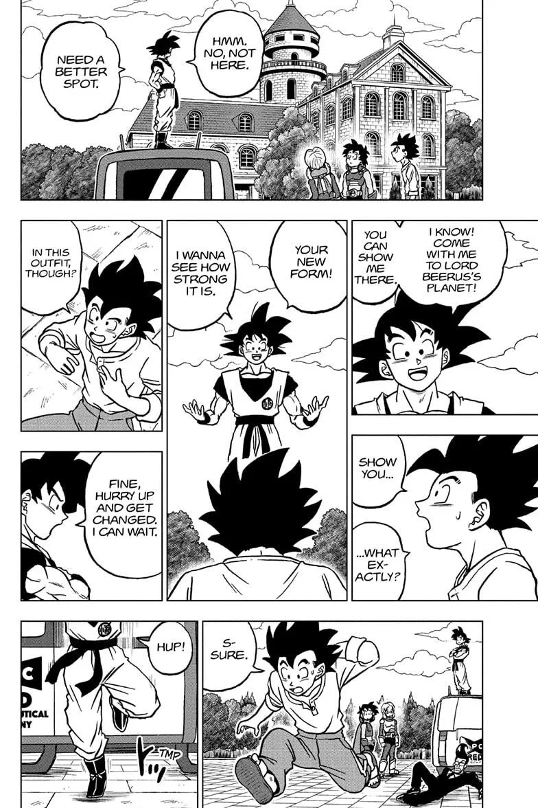 Dragon Ball Super Manga Chapter 102 page 2 - Son Goku vs. Son Gohan