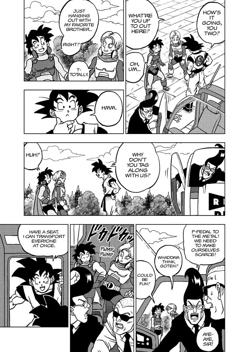 Dragon Ball Super Manga Chapter 102 page 3 - Son Goku vs. Son Gohan