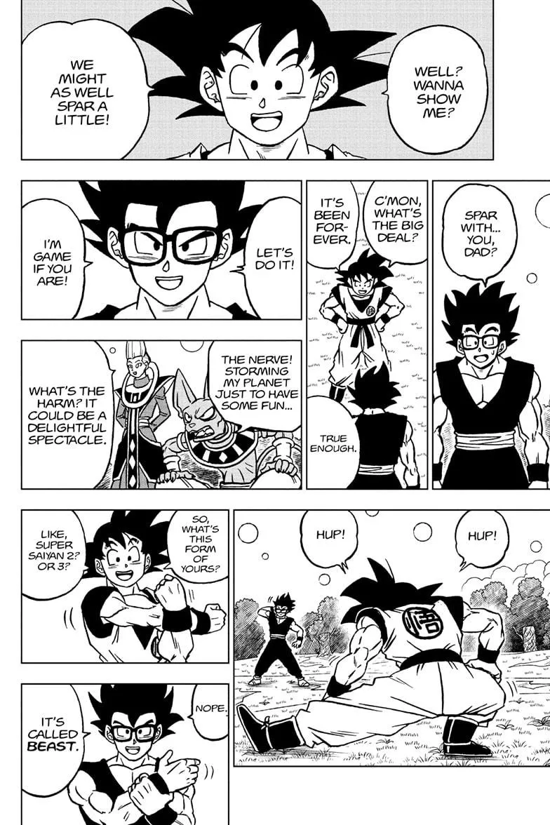 Dragon Ball Super Manga Chapter 102 page 6 - Son Goku vs. Son Gohan