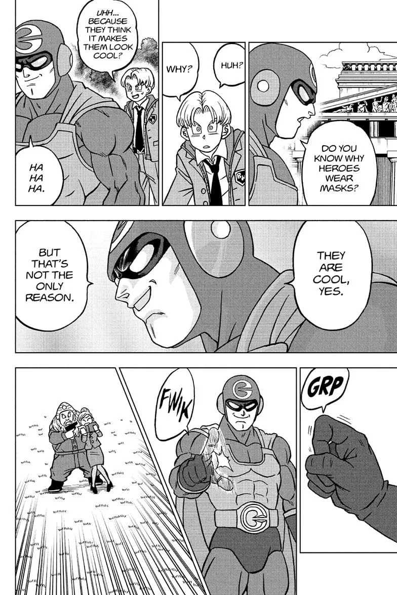 Dragon Ball Super Manga Chapter 104 page 26 - The Birth of Saiyaman X