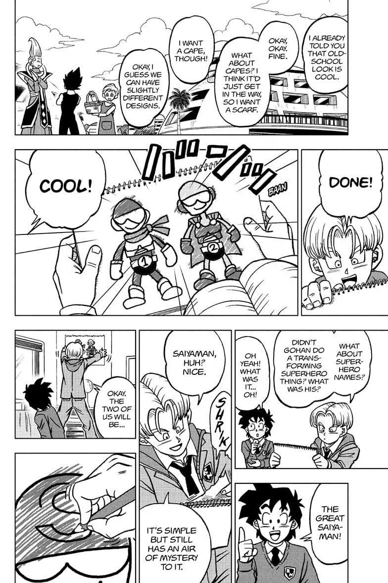 Dragon Ball Super Manga Chapter 104 page 42 - The Birth of Saiyaman X