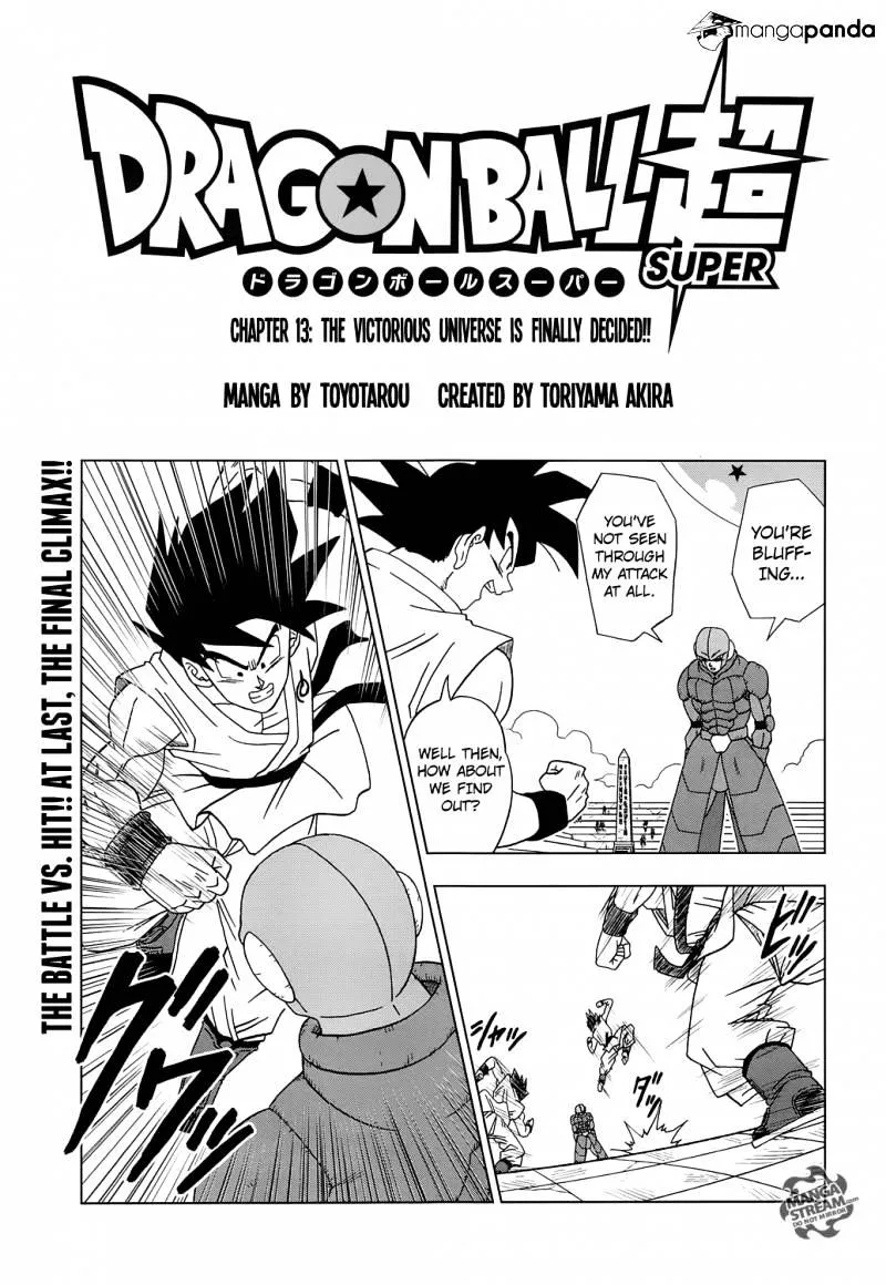 Dragon Ball Super Manga Chapter 13 page 1 - The Winning Universe Is Decided!