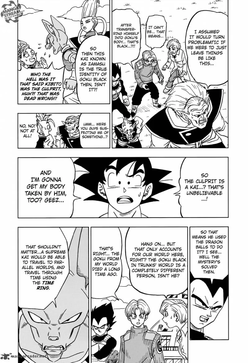 Dragon Ball Super Manga Chapter 18 page 20 - Goku Black's True Identity
