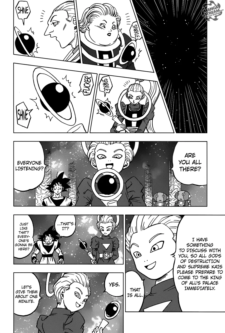 Dragon Ball Super Manga Chapter 28 page 14 - The Gods of Destruction From All 12 Universes