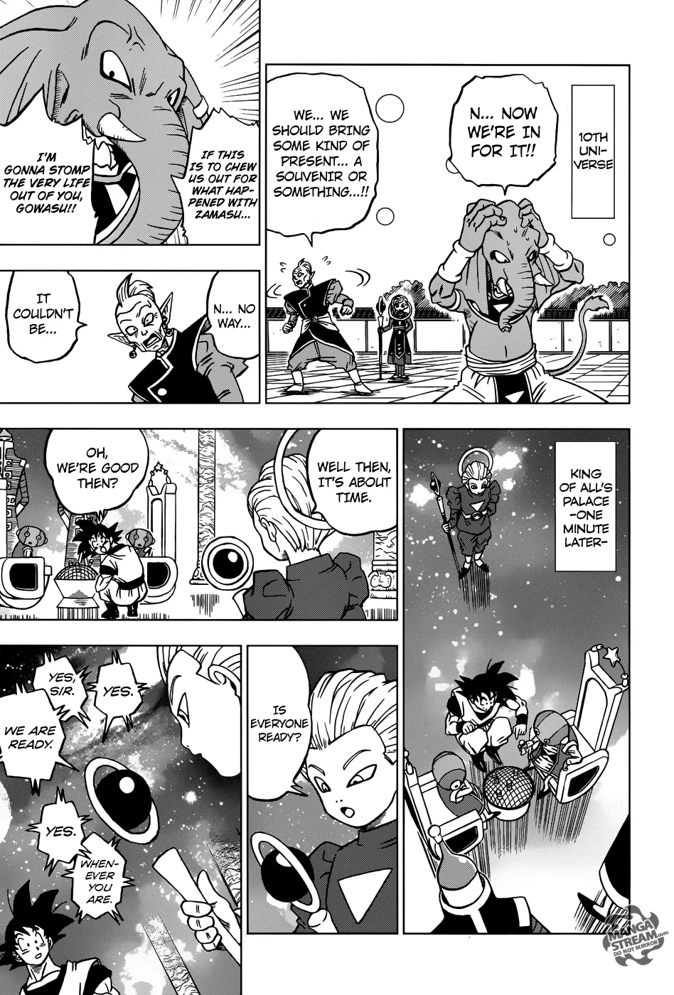 Dragon Ball Super Manga Chapter 28 page 15 - The Gods of Destruction From All 12 Universes