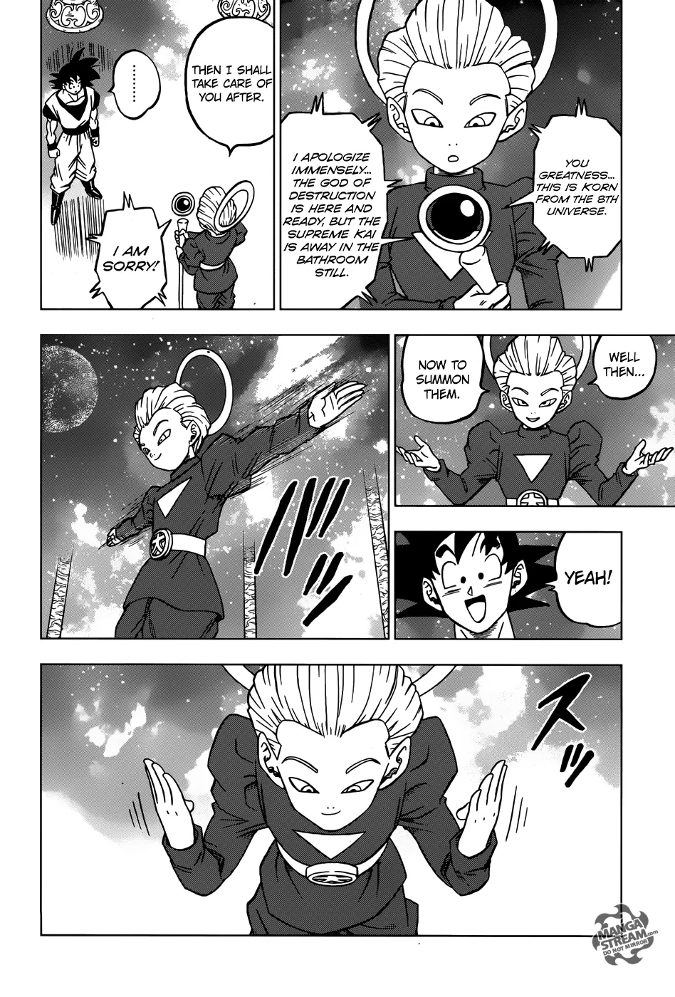 Dragon Ball Super Manga Chapter 28 page 16 - The Gods of Destruction From All 12 Universes