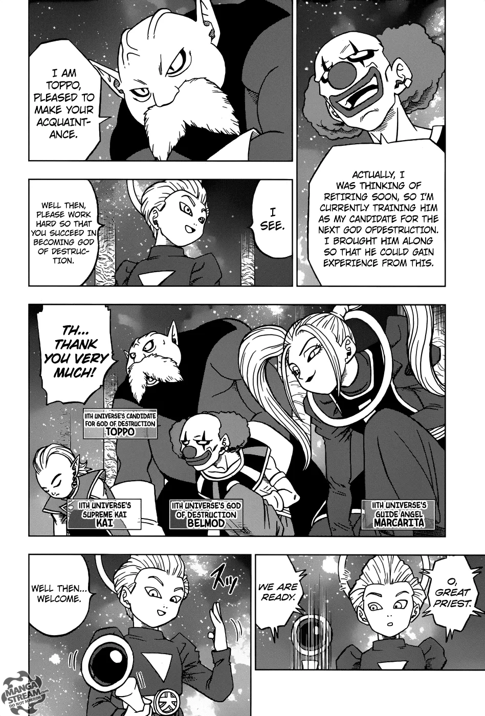 Dragon Ball Super Manga Chapter 28 page 21 - The Gods of Destruction From All 12 Universes