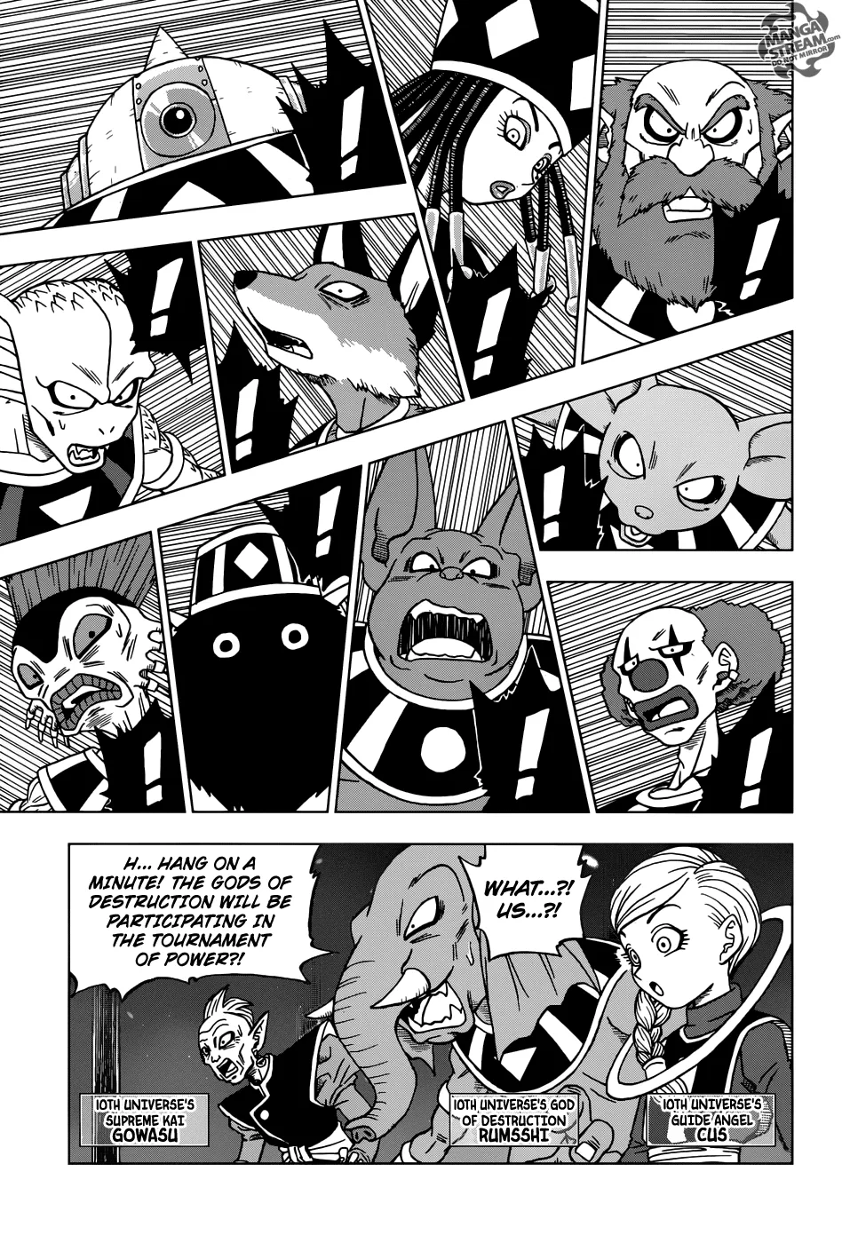 Dragon Ball Super Manga Chapter 28 page 28 - The Gods of Destruction From All 12 Universes