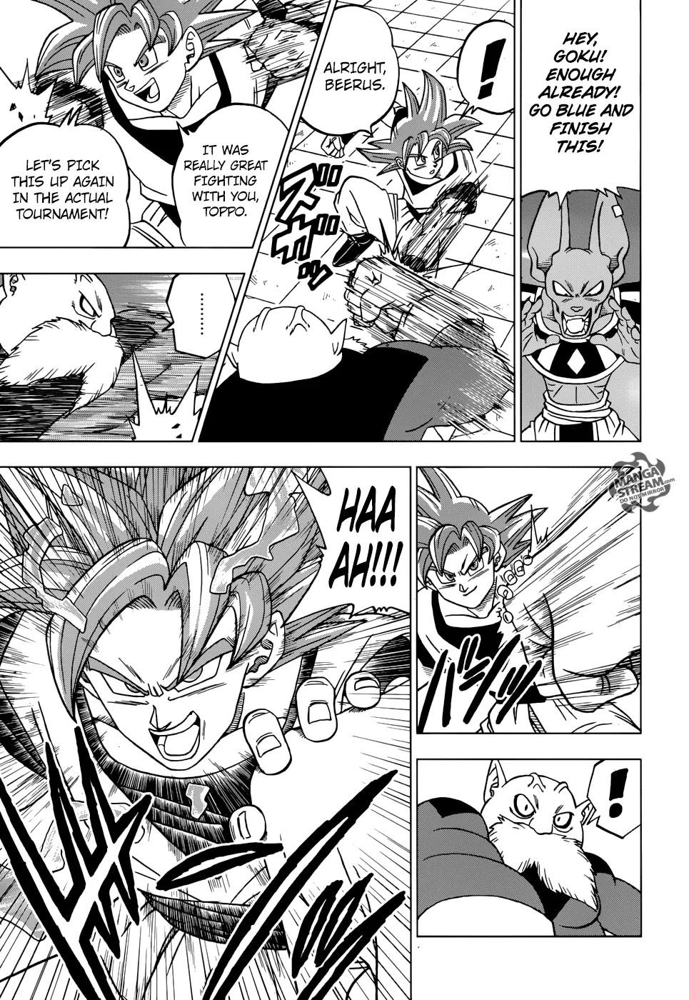 Dragon Ball Super Manga Chapter 29 page 39 - Toppo, Universe 11 God of Destruction Candidate!