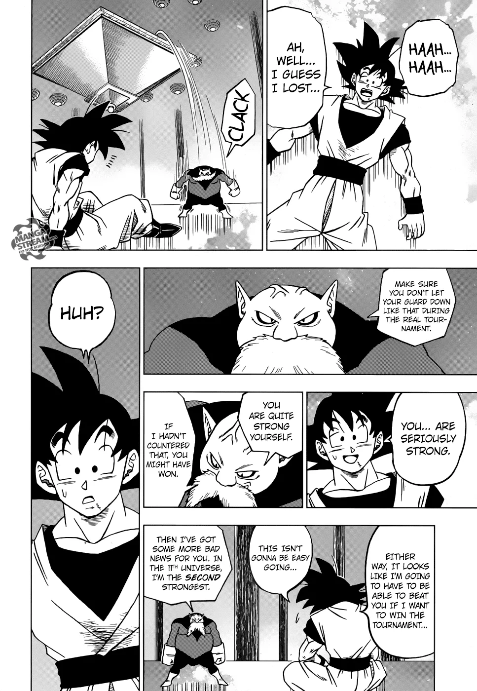 Dragon Ball Super Manga Chapter 29 page 44 - Toppo, Universe 11 God of Destruction Candidate!