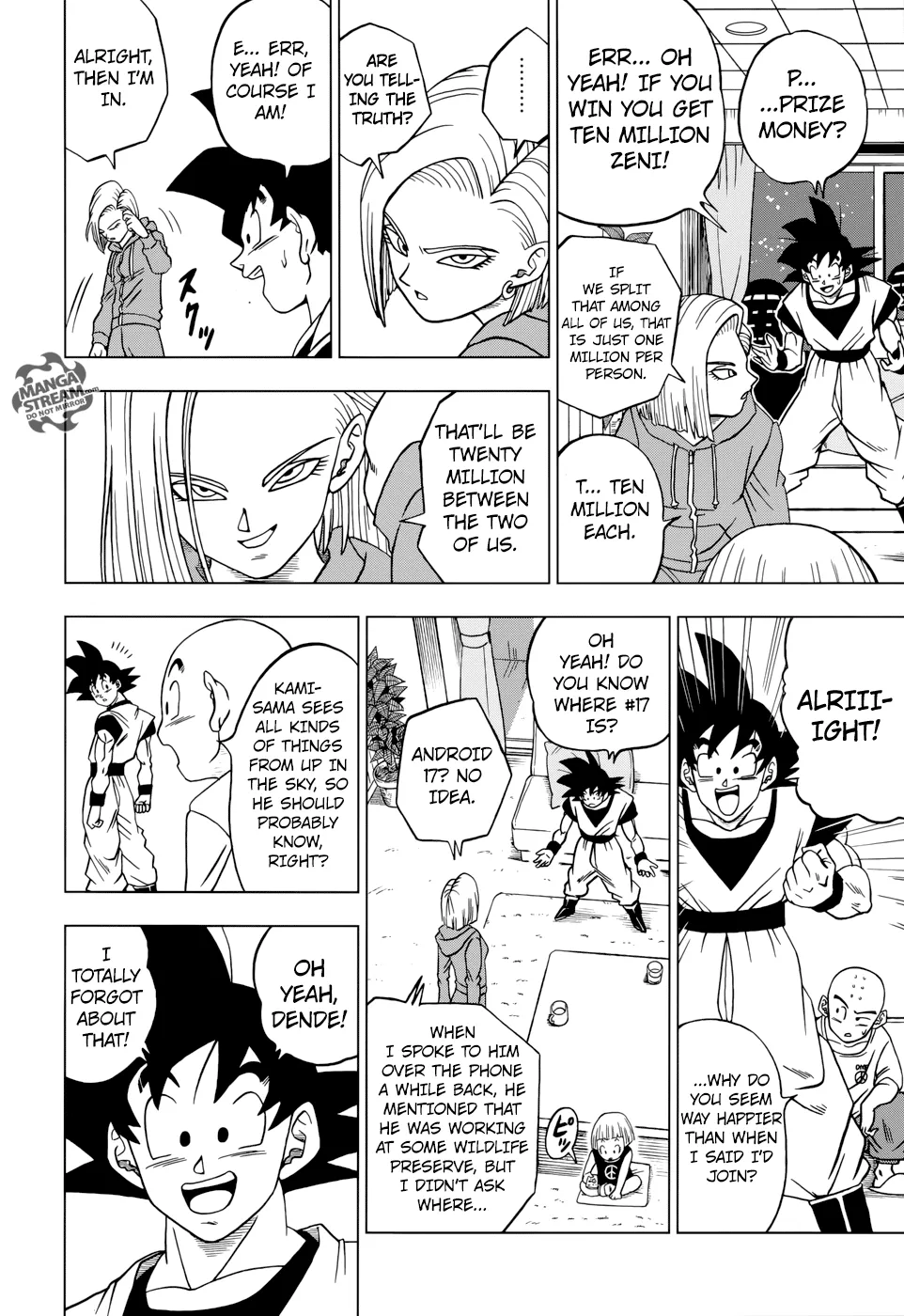 Dragon Ball Super Manga Chapter 31 page 8 - The Super Warriors Gather!