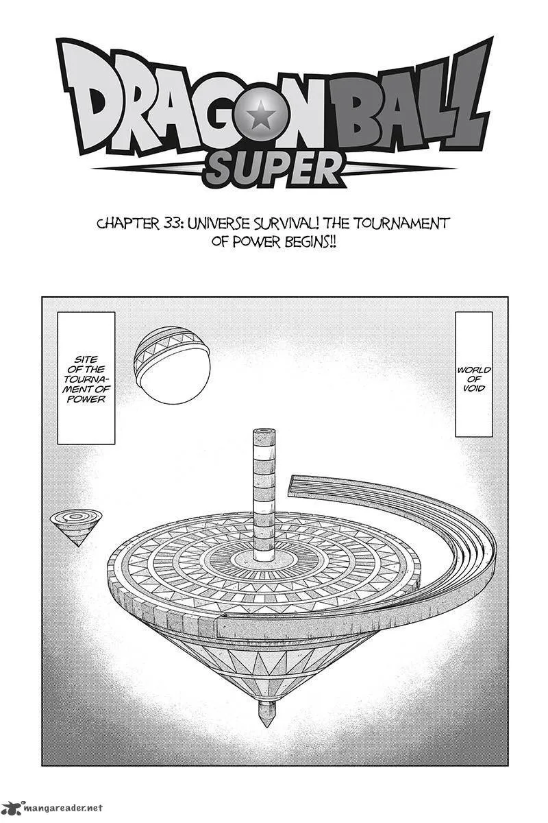 Dragon Ball Super Manga Chapter 33 page 1 - Universe Survival! The Tournament of Power Begins!!