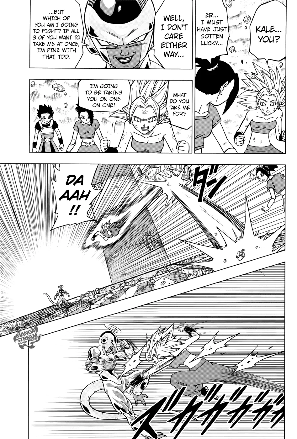 Dragon Ball Super Manga Chapter 37 page 27 - Awaken, Super Saiyan Kale
