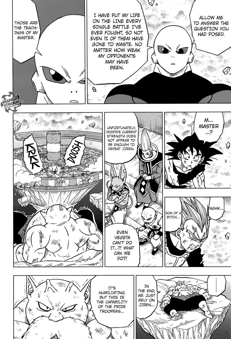 Dragon Ball Super Manga Chapter 40 page 16 - Jiren vs. Universe 7