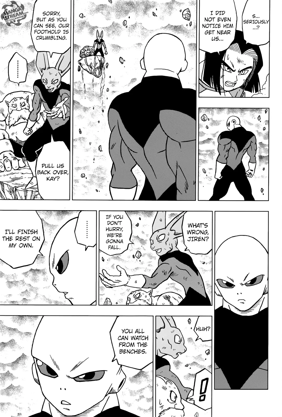 Dragon Ball Super Manga Chapter 40 page 27 - Jiren vs. Universe 7