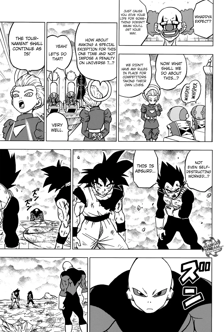 Dragon Ball Super Manga Chapter 40 page 43 - Jiren vs. Universe 7