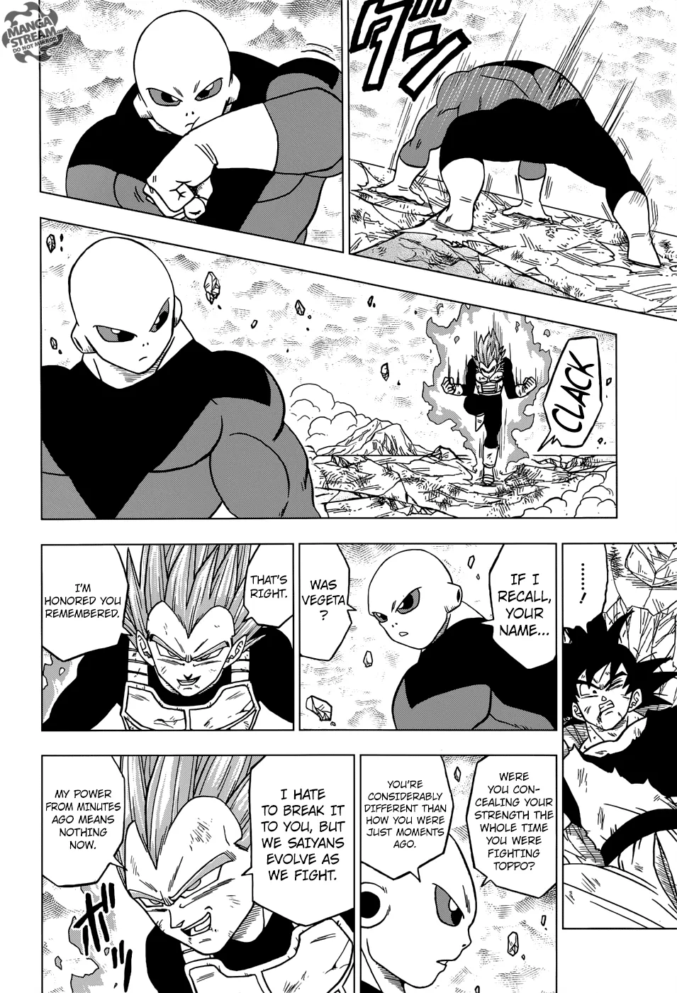 Dragon Ball Super Manga Chapter 40 page 8 - Jiren vs. Universe 7