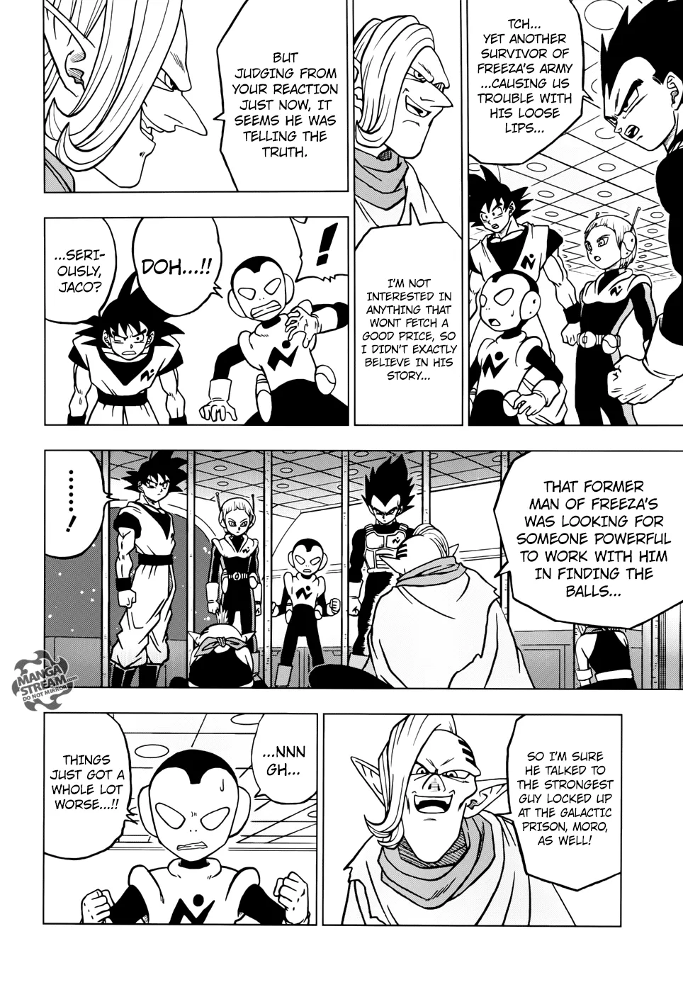 Dragon Ball Super Manga Chapter 44 page 10 - Escaped Prisoner Moro