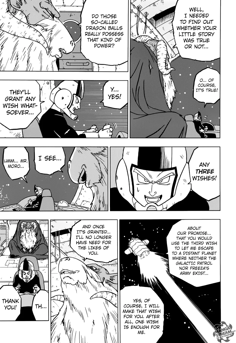 Dragon Ball Super Manga Chapter 44 page 13 - Escaped Prisoner Moro