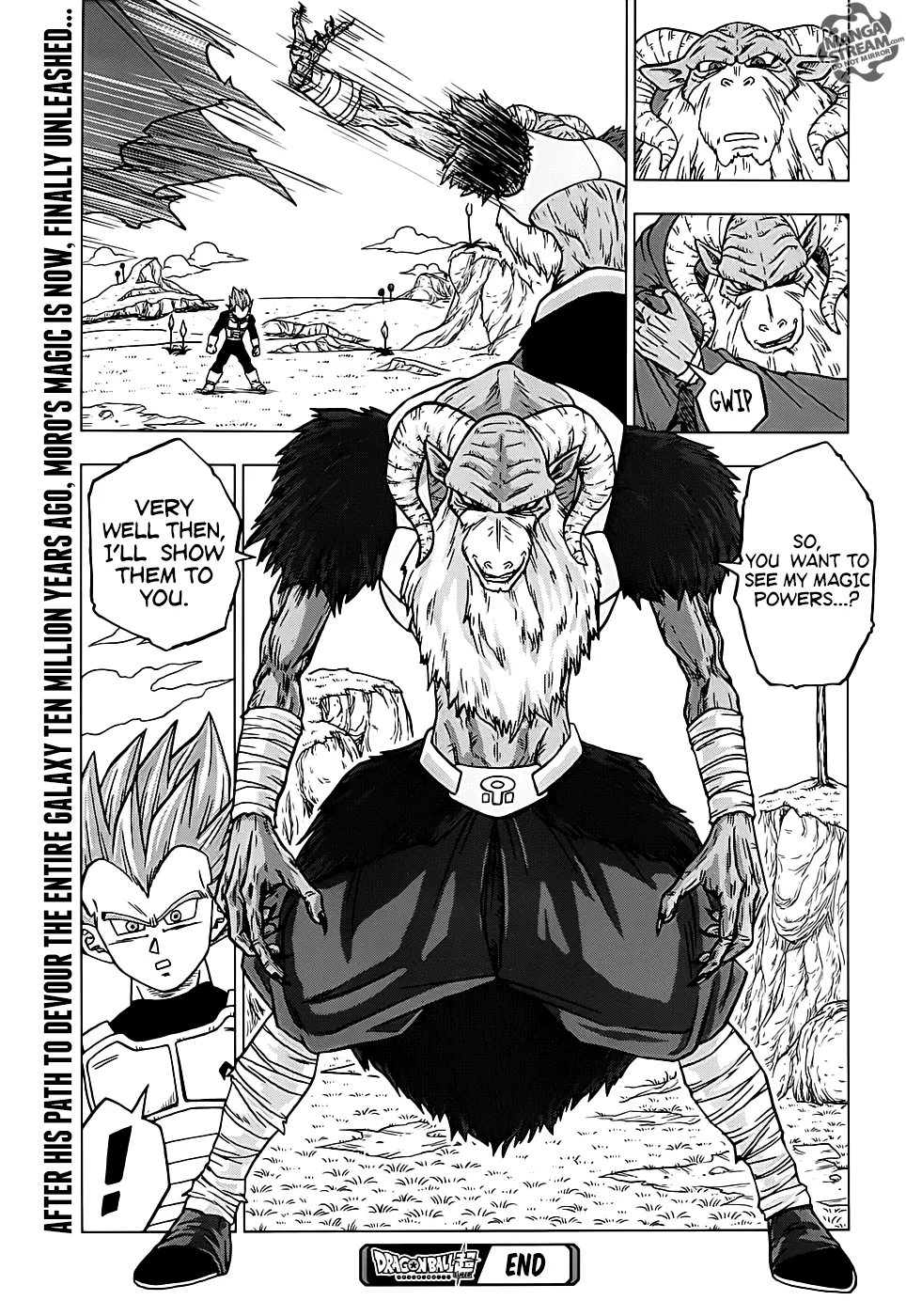 Dragon Ball Super Manga Chapter 44 page 45 - Escaped Prisoner Moro