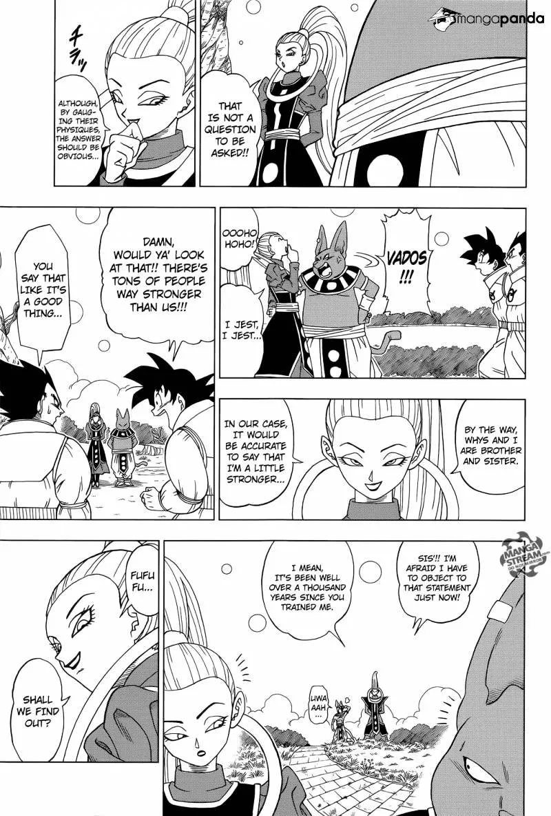 Dragon Ball Super Manga Chapter 5 page 14 - Beerus and Champa