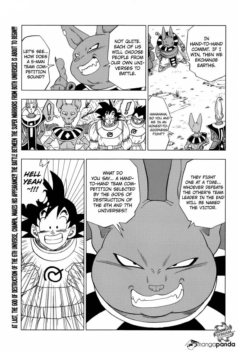 Dragon Ball Super Manga Chapter 5 page 20 - Beerus and Champa