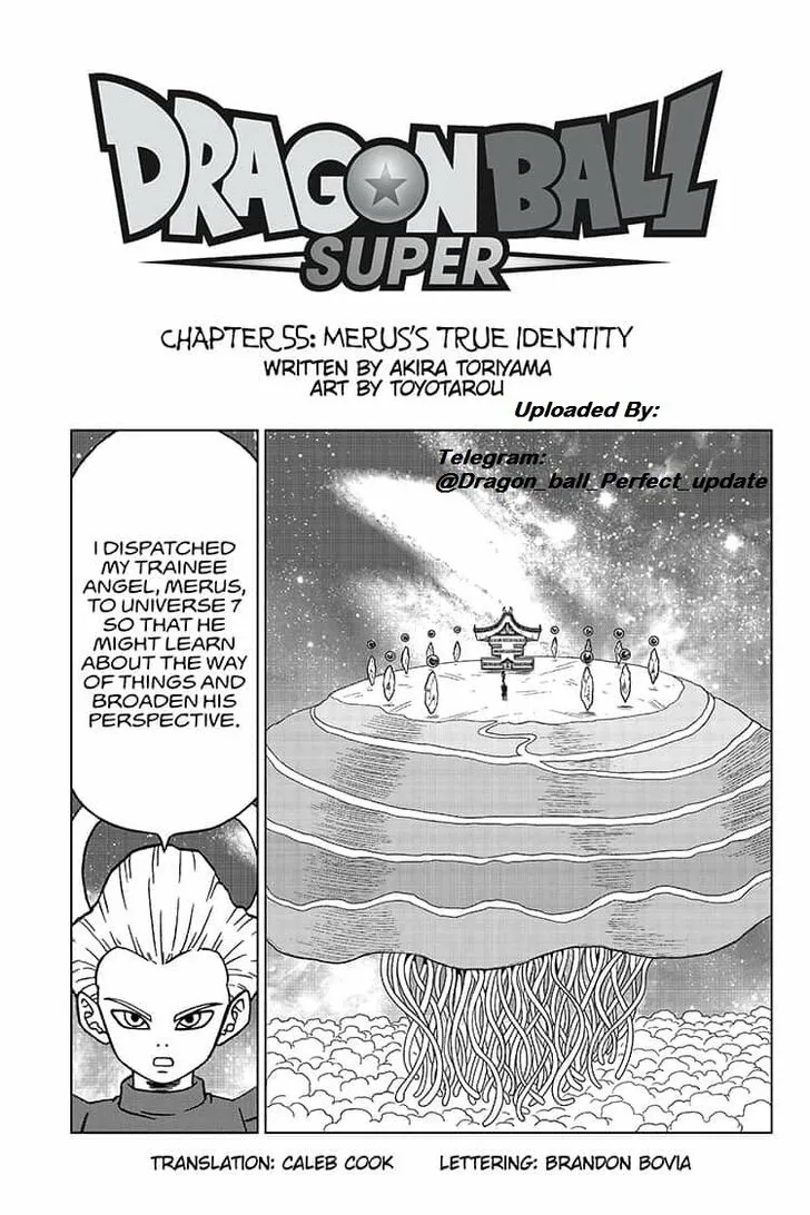 Dragon Ball Super Manga Chapter 55 page 1 - Merus's True Identity
