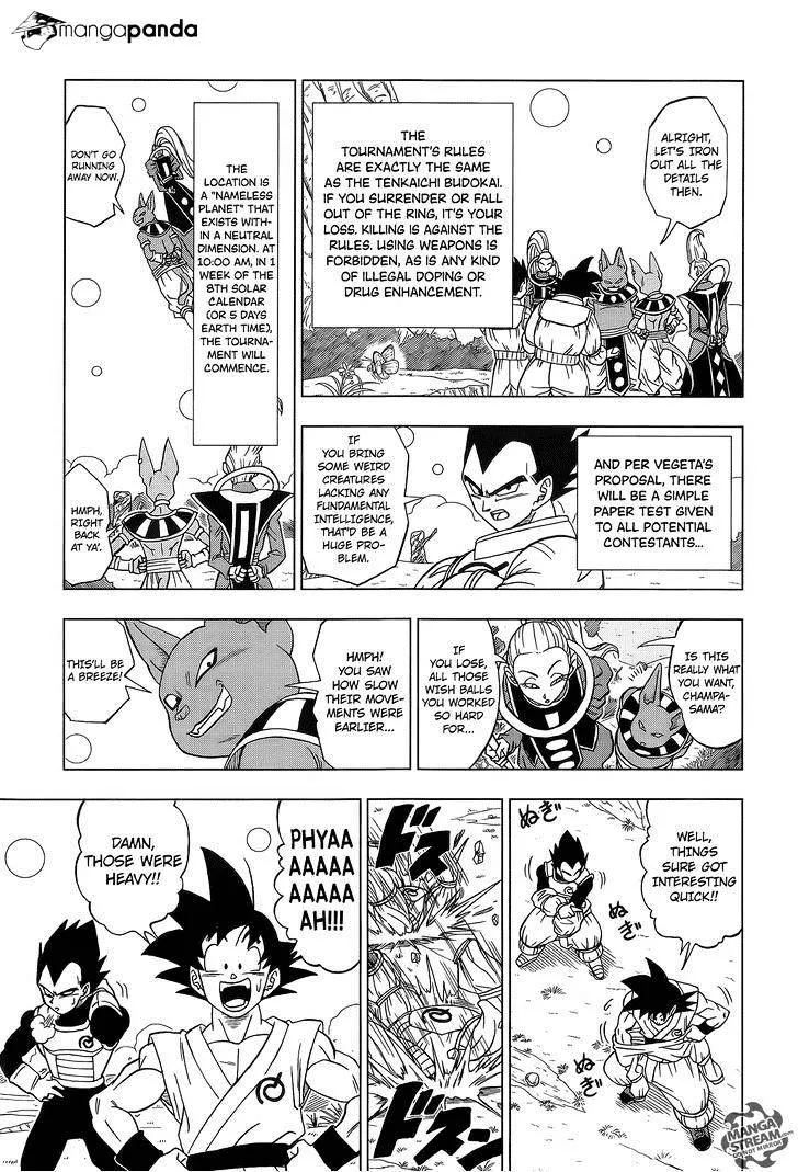 Dragon Ball Super Manga Chapter 6 page 11 - Tournament Preparation