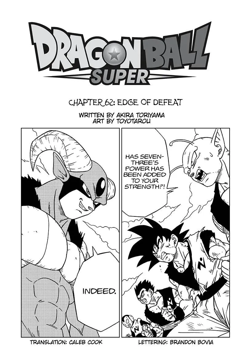 Dragon Ball Super Manga Chapter 62 page 1 - Edge of Defeat