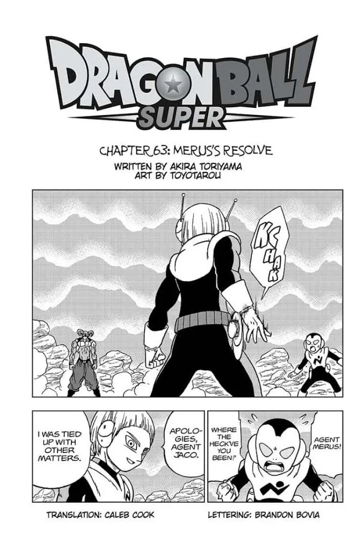 Dragon Ball Super Manga Chapter 63 page 1 - Merus's Resolve