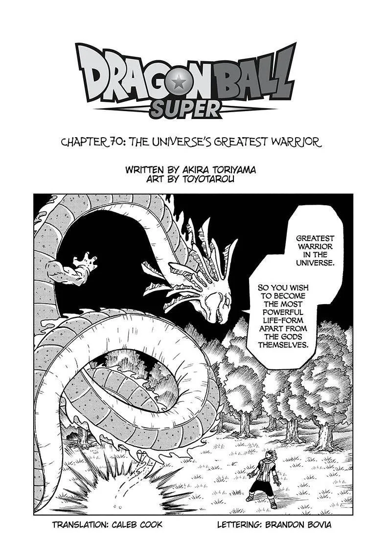 Dragon Ball Super Manga Chapter 70 page 1 - The Universe's Greatest Warrior