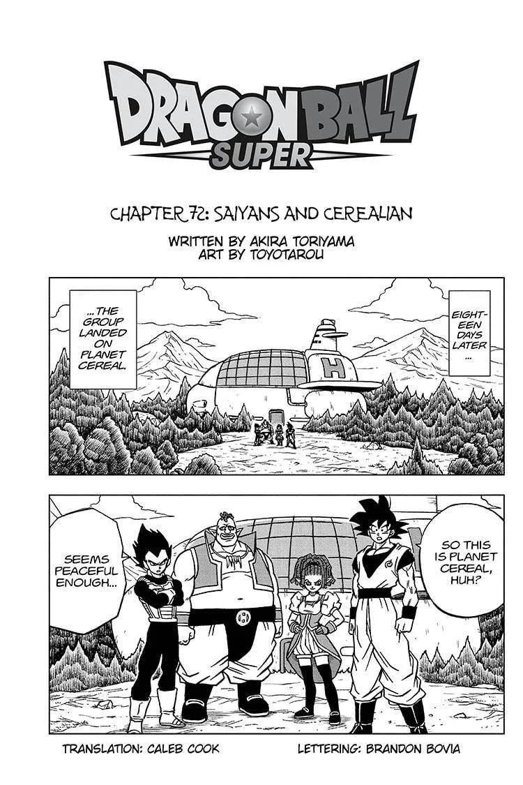 Dragon Ball Super Manga Chapter 72 page 1 - Saiyans and Cerealian