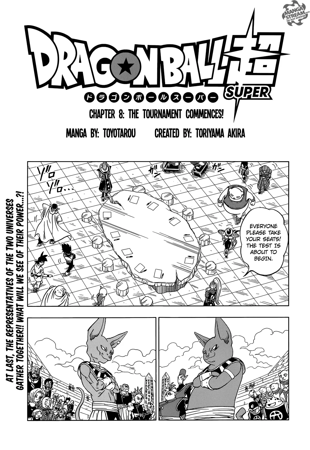 Dragon Ball Super Manga Chapter 8 page 1 - The Battle Begins!