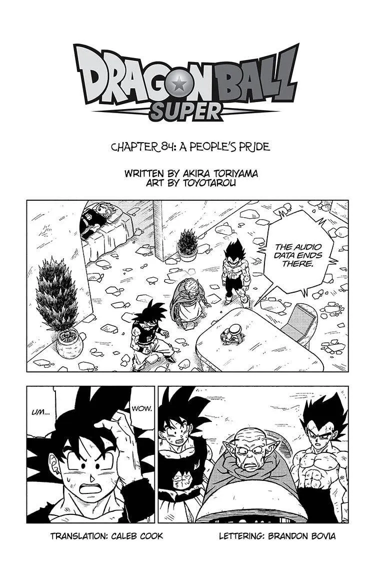 Dragon Ball Super Manga Chapter 84 page 1 - A People's Pride