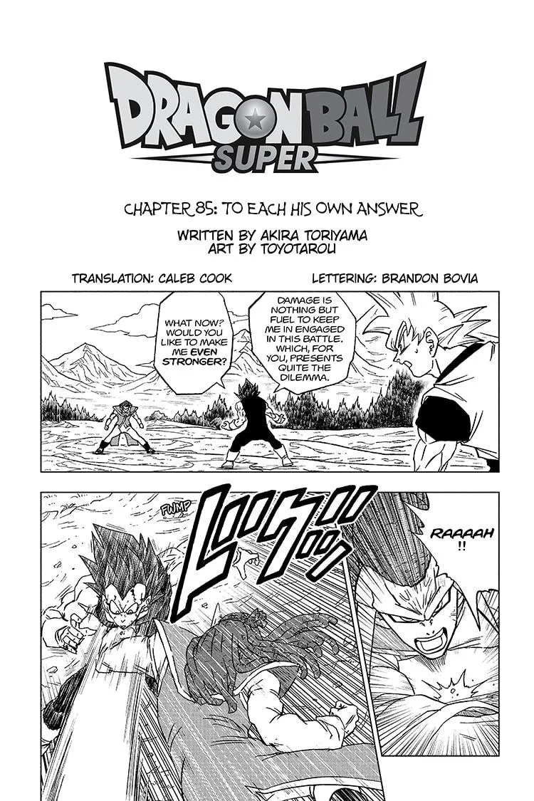 Dragon Ball Super Manga Chapter 85 page 1 - To Each His Own Answer