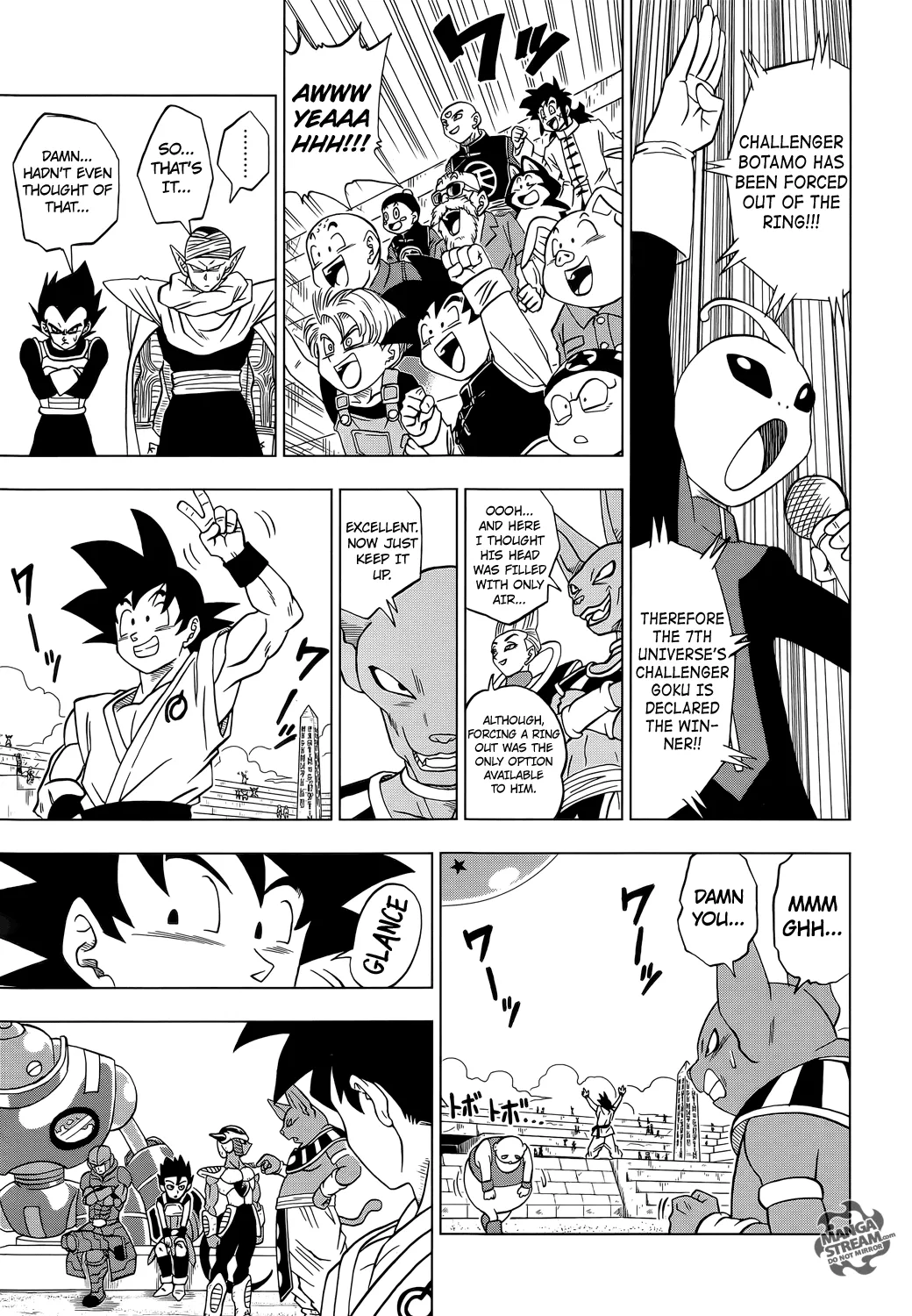 Dragon Ball Super Manga Chapter 9 page 11 - Goku vs. Botamo