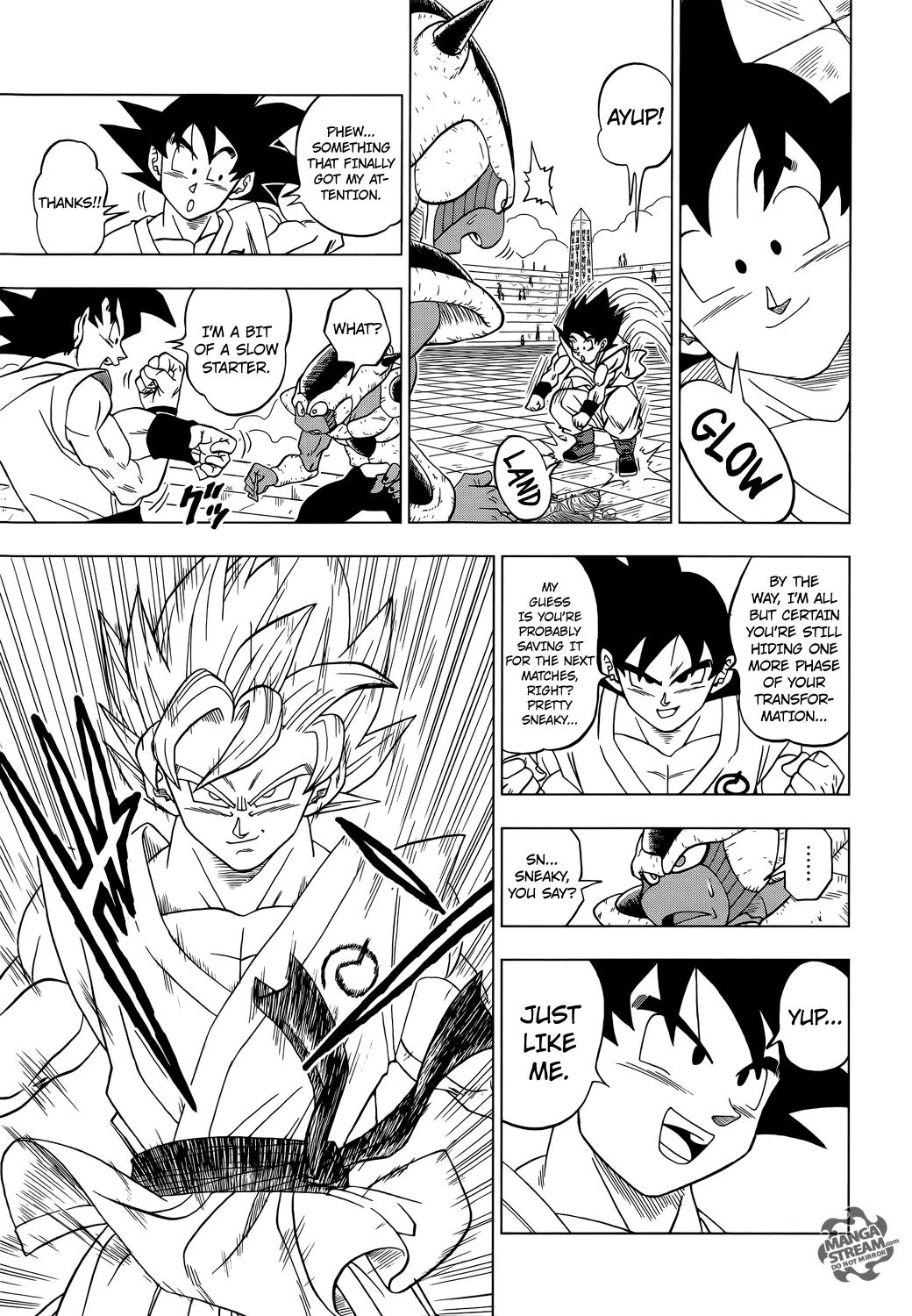 Dragon Ball Super Manga Chapter 9 page 29 - Goku vs. Botamo