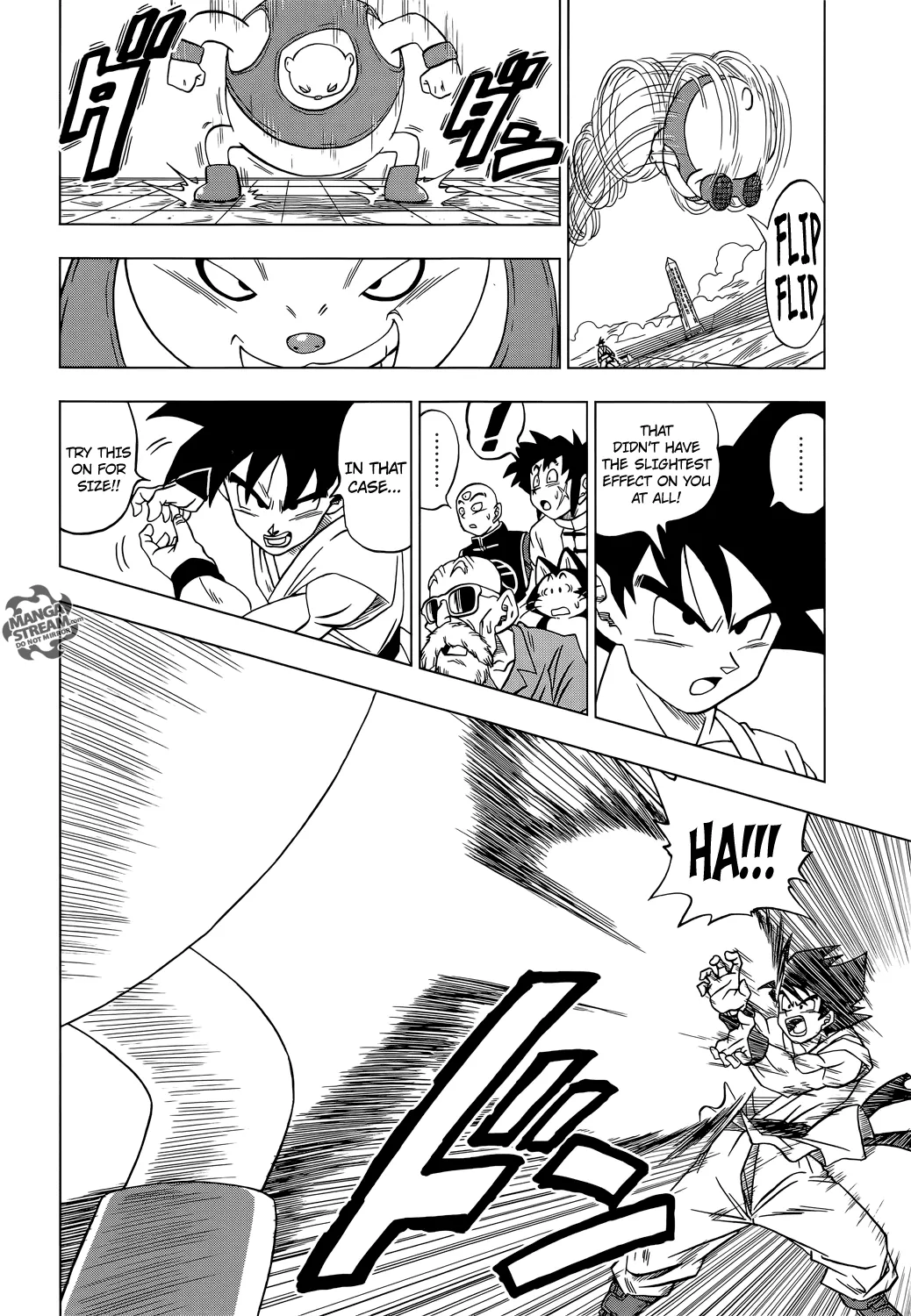 Dragon Ball Super Manga Chapter 9 page 4 - Goku vs. Botamo